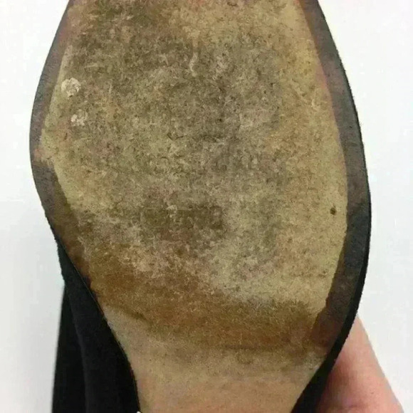 Prevata Heels 6.5 Italian Suede Funky Heel Vintage - Picture 9 of 9